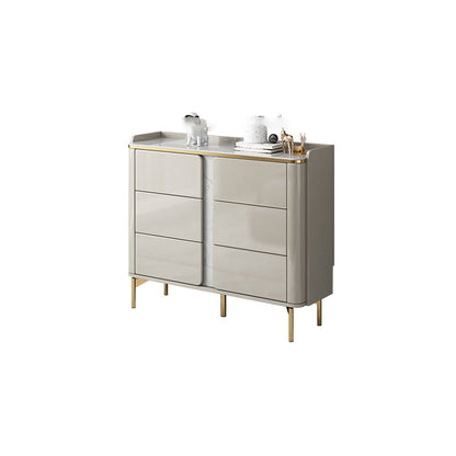 Klassieke glamoureuze ladekast met stenen opbergkast met 6 laden, 11,7 inch breed