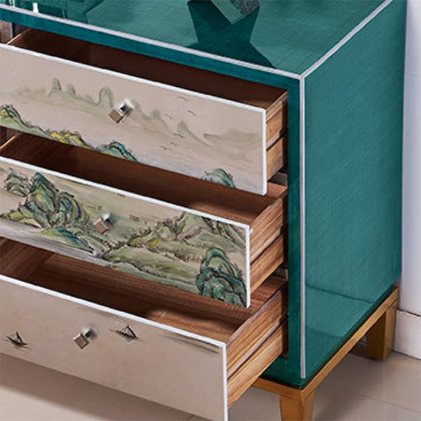Traditional Solid Wood Storage Chest Horizontal Double Chest