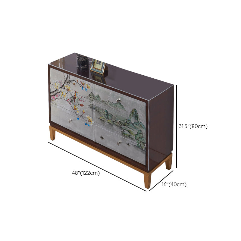 Traditional Solid Wood Storage Chest Horizontal Double Chest