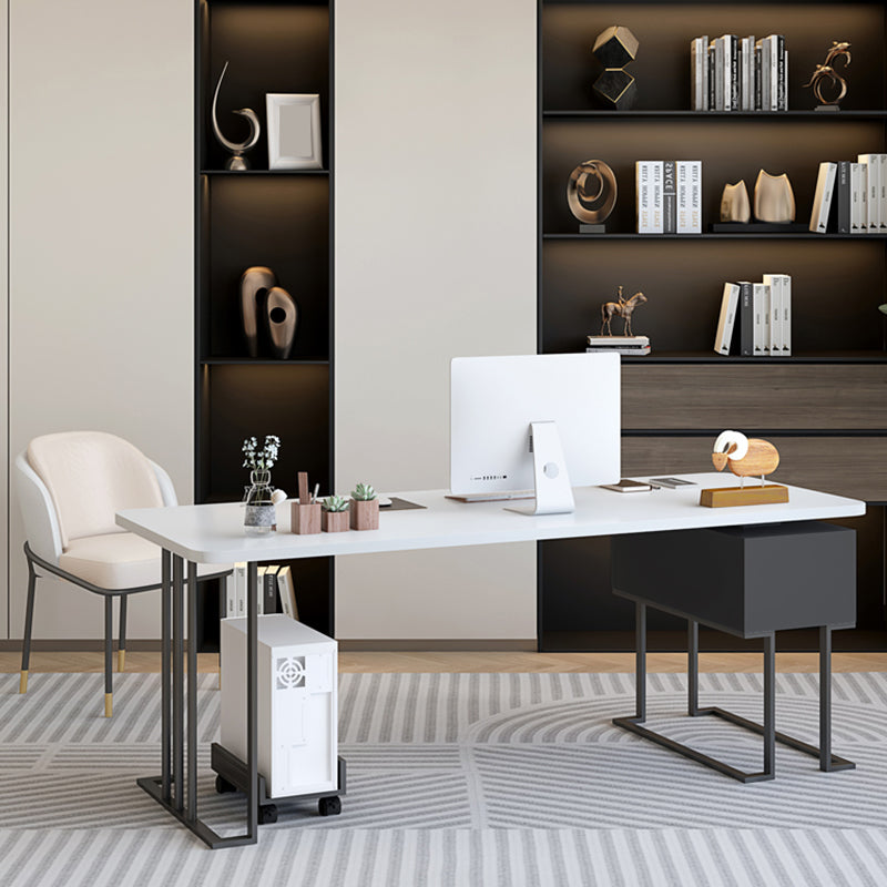 Modern Stone Office Desk Rectangular Shape Task Desk con 1-Drawers para Office