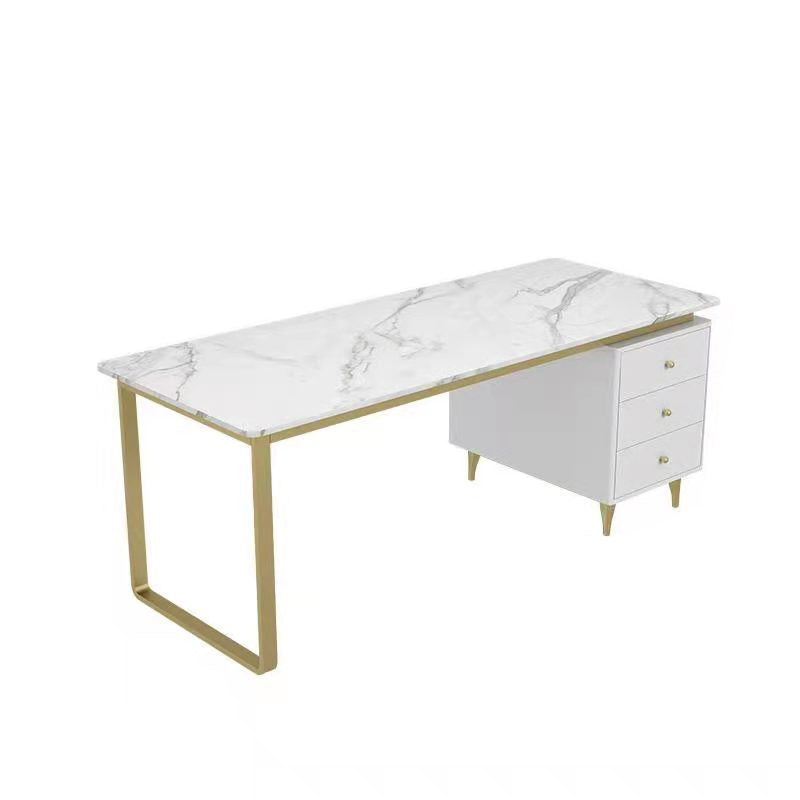 3 cajones escribiendo escritorio escritorio rectangular escritorio de oficina en blanco/negro