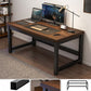 Wooden Rectangular Computer Desk Modern 29.13" Tall Gaming Desk with Steel Legs 47.2"L x 23.6"W x 29.1"H Walnut Clearhalo 'furn' 'furn_office_desk' 'Furniture' 'Office Desks' 'Office Furniture' 'office_desk' 6978230