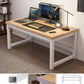 Wooden Rectangular Computer Desk Modern 29.13" Tall Gaming Desk with Steel Legs 55"L x 24"W x 29"H Natural Clearhalo 'furn' 'furn_office_desk' 'Furniture' 'Office Desks' 'Office Furniture' 'office_desk' 6978237