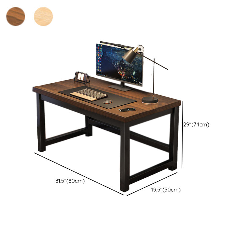Wooden Rectangular Computer Desk Modern 29.13" Tall Gaming Desk with Steel Legs Clearhalo 'furn' 'furn_office_desk' 'Furniture' 'Office Desks' 'Office Furniture' 'office_desk' 6978249