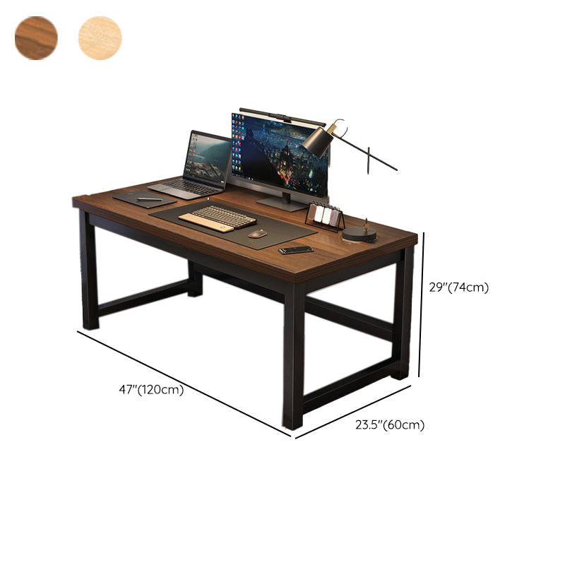 Wooden Rectangular Computer Desk Modern 29.13" Tall Gaming Desk with Steel Legs Clearhalo 'furn' 'furn_office_desk' 'Furniture' 'Office Desks' 'Office Furniture' 'office_desk' 6978250