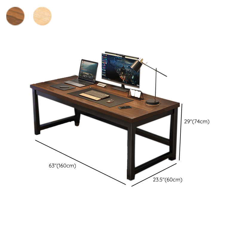 Wooden Rectangular Computer Desk Modern 29.13" Tall Gaming Desk with Steel Legs Clearhalo 'furn' 'furn_office_desk' 'Furniture' 'Office Desks' 'Office Furniture' 'office_desk' 6978254