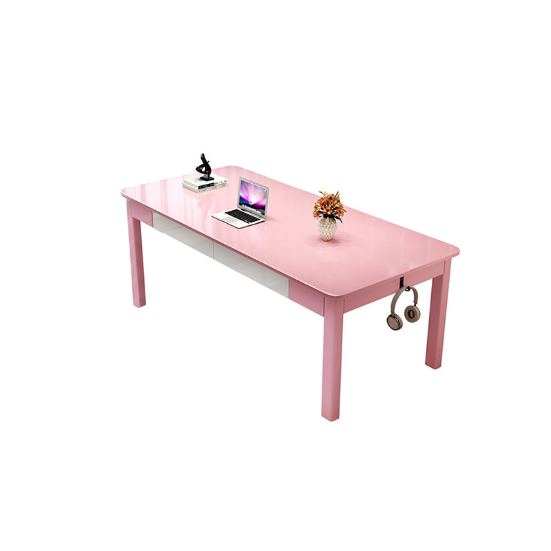 4 Schubladen fester Holz rechteckiger Büroschreibtisch Rechteck 31,5 "breites Schreibtisch