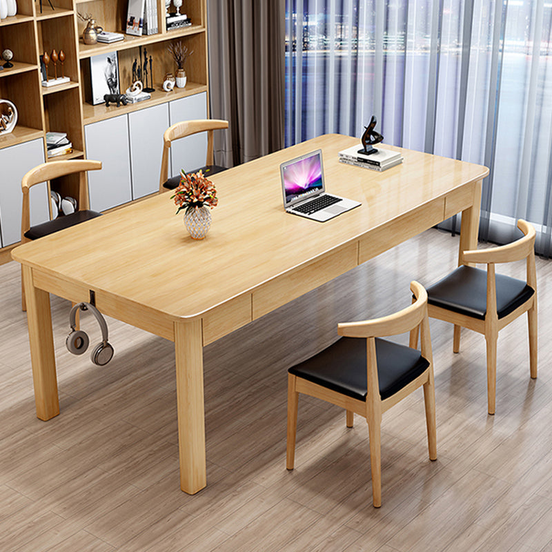 4 Schubladen fester Holz rechteckiger Büroschreibtisch Rechteck 31,5 "breites Schreibtisch