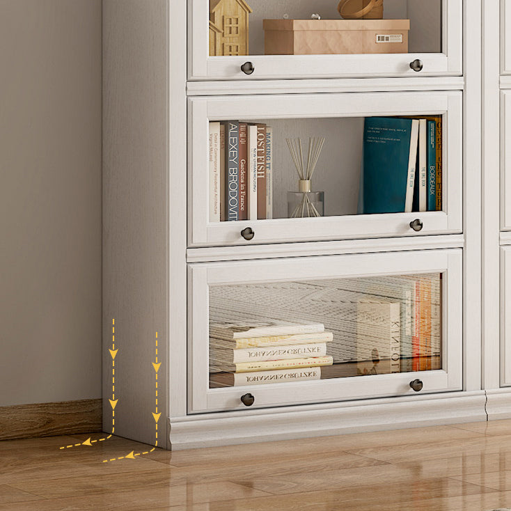 Bibliothèque standard moderne bibliothèque blanche en bois avec armoires