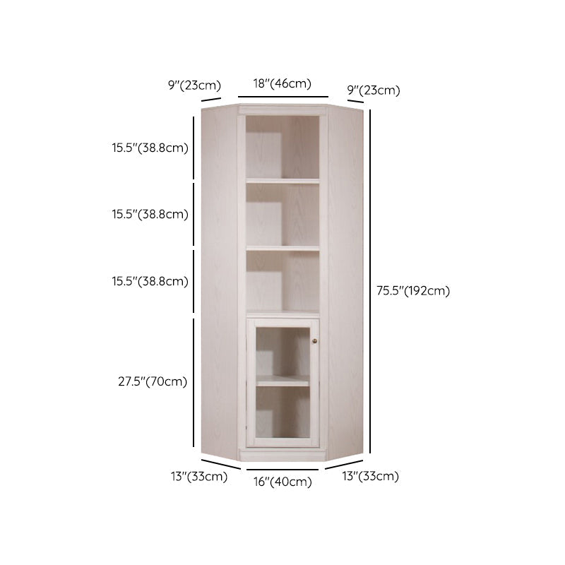 Bibliothèque standard moderne bibliothèque blanche en bois avec armoires