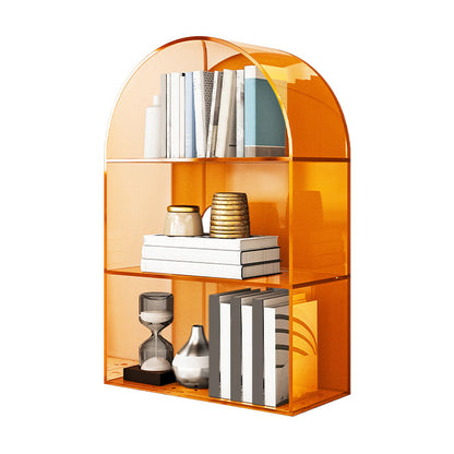 Eigentijdse gesloten achtergrond standaard boekenplank acryl boekenkast met planken