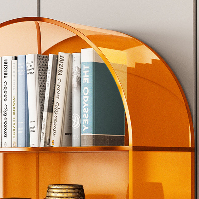 Eigentijdse gesloten achtergrond standaard boekenplank acryl boekenkast met planken