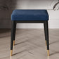 Solid Color Flannel Standard Stool Modern Simple Rectangular Upholstered Stool Blue 1 Piece Black Clearhalo 'furn' 'furn_ottomans_poufs' 'Furniture' 'Living Room Furniture' 'Ottomans & Poufs' 'ottomans_poufs' 6978720