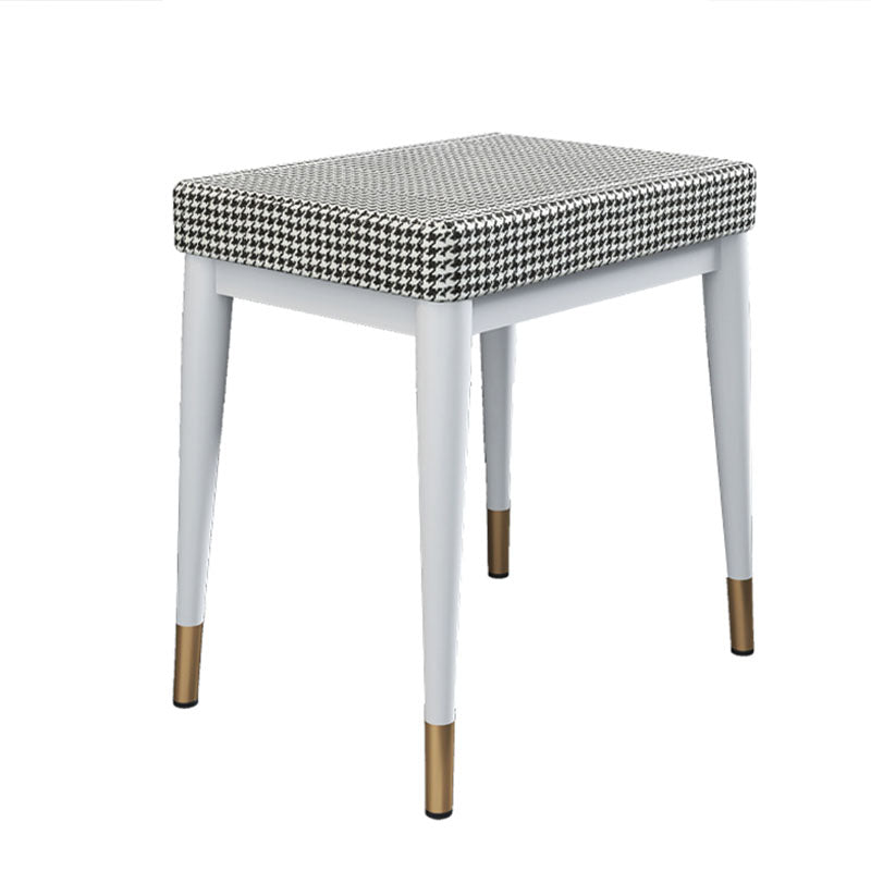 Solid Color Flannel Standard Stool Modern Simple Rectangular Upholstered Stool Clearhalo 'furn' 'furn_ottomans_poufs' 'Furniture' 'Living Room Furniture' 'Ottomans & Poufs' 'ottomans_poufs' 6978727
