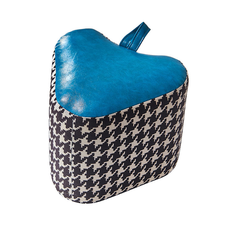 Color Block Fabric Standard Stool Modern Simple Upholstered Ottoman Faux Leather Blue 1 Piece Clearhalo 'furn' 'furn_ottomans_poufs' 'Furniture' 'Living Room Furniture' 'Ottomans & Poufs' 'ottomans_poufs' 6978756