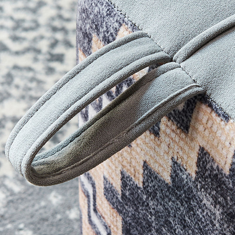 Color Block Fabric Standard Stool Modern Simple Upholstered Ottoman Clearhalo 'furn' 'furn_ottomans_poufs' 'Furniture' 'Living Room Furniture' 'Ottomans & Poufs' 'ottomans_poufs' 6978766