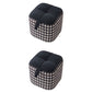 Color Block Fabric Standard Stool Modern Simple Upholstered Ottoman Velvet Black 2 Piece Set Clearhalo 'furn' 'furn_ottomans_poufs' 'Furniture' 'Living Room Furniture' 'Ottomans & Poufs' 'ottomans_poufs' 6978779