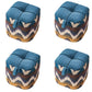 Color Block Fabric Standard Stool Modern Simple Upholstered Ottoman Velvet Blue 4 Piece Set Clearhalo 'furn' 'furn_ottomans_poufs' 'Furniture' 'Living Room Furniture' 'Ottomans & Poufs' 'ottomans_poufs' 6978786