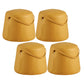 Solid Color Fabric Standard Stool Modern Style Simple Round Stool Yellow Faux Leather 4 Piece Set Clearhalo 'furn' 'furn_ottomans_poufs' 'Furniture' 'Living Room Furniture' 'Ottomans & Poufs' 'ottomans_poufs' 6978816