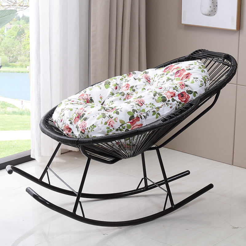 Iron Base Single Chaise Lazy Chair Lounge Home Rocking Chair