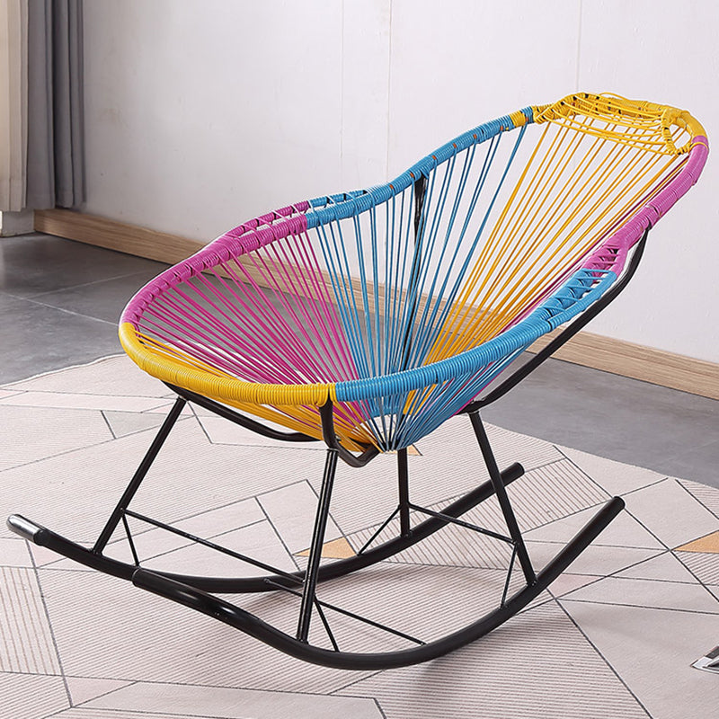 Iron Base Single Chaise Lazy Chair Lounge Home Rocking Chair
