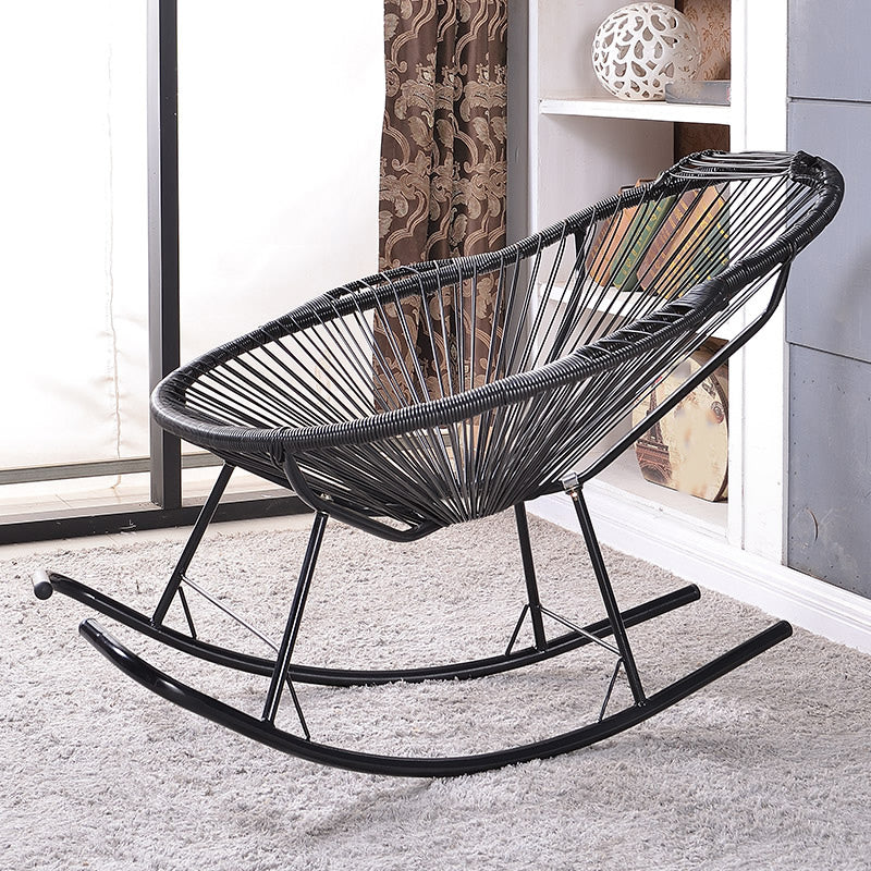 Iron Base Single Chaise Lazy Chair Lounge Home Rocking Chair