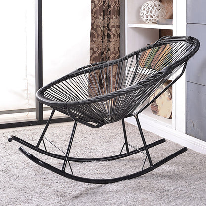 Iron Base Single Chaise Lazy Chair Lounge Home Rocking Chair
