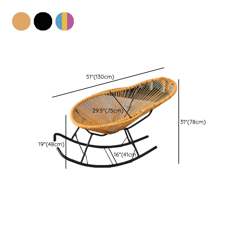 Iron Base Single Chaise Lazy Chair Lounge Home Rocking Chair