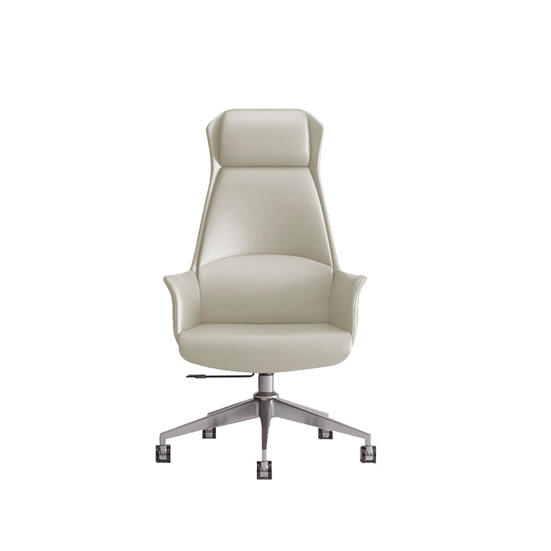 Moderne stoelarmloos leer verstelbare stoelhoogte bureau stoel met wielen