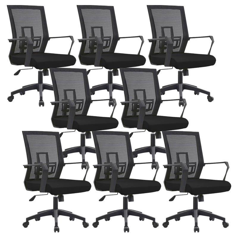 Sedia da scrivania a bracci fissi sedia moderna girevole con airgrid traspirante