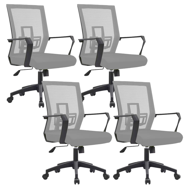 Sedia da scrivania a bracci fissi sedia moderna girevole con airgrid traspirante