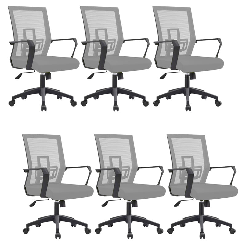 Sedia da scrivania a bracci fissi sedia moderna girevole con airgrid traspirante