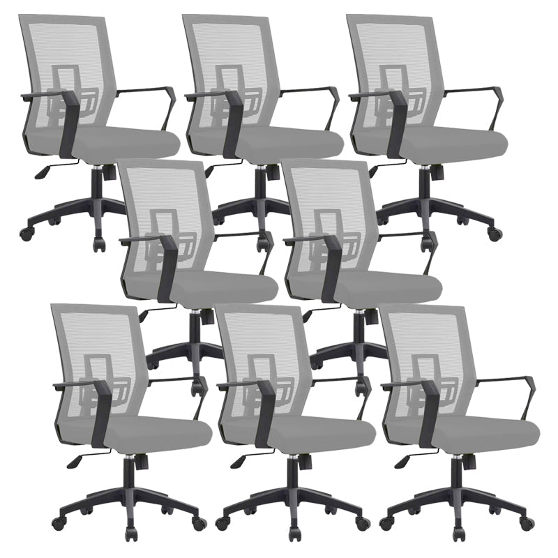 Sedia da scrivania a bracci fissi sedia moderna girevole con airgrid traspirante