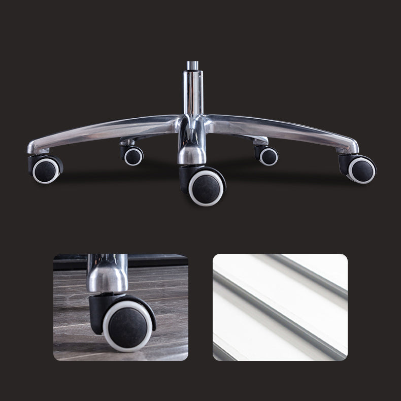 Modern Leather Slide Chair Padded Arms Adjustable Seat Height Office Chair with Wheels Clearhalo 'furn' 'furn_office_chair' 'Furniture' 'Office Chairs' 'Office Furniture' 'office_chair' 6982184