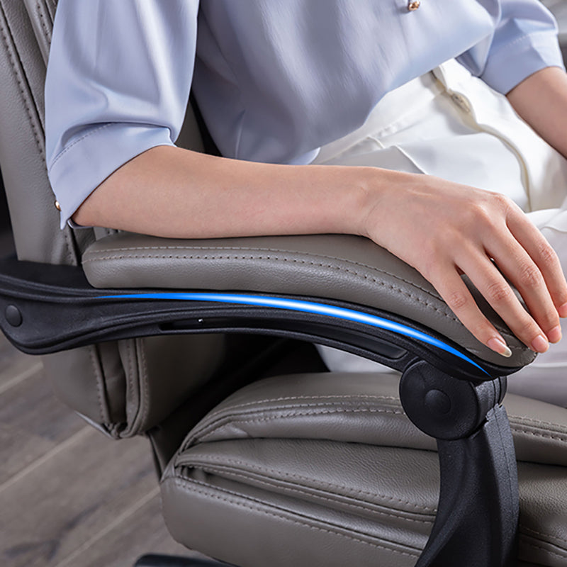 Silla de escritorio de brazos extraíbles modernos sin angustia de cuero ergonómico silla de oficina