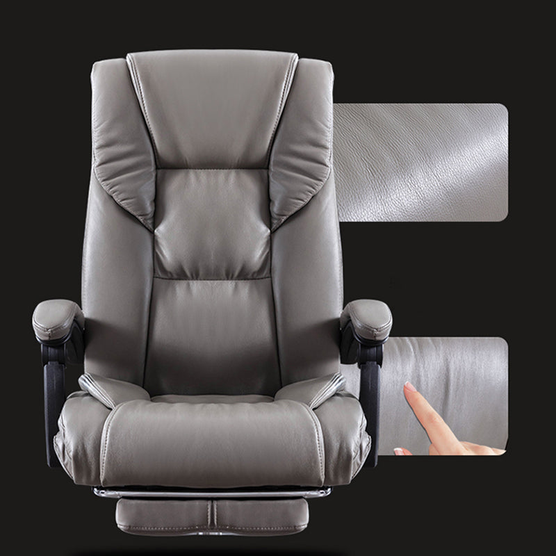 Silla de escritorio de brazos extraíbles modernos sin angustia de cuero ergonómico silla de oficina