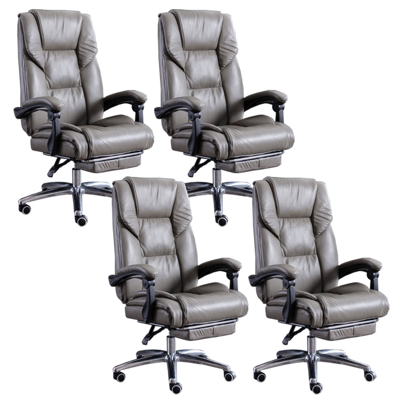 Silla de escritorio de brazos extraíbles modernos sin angustia de cuero ergonómico silla de oficina