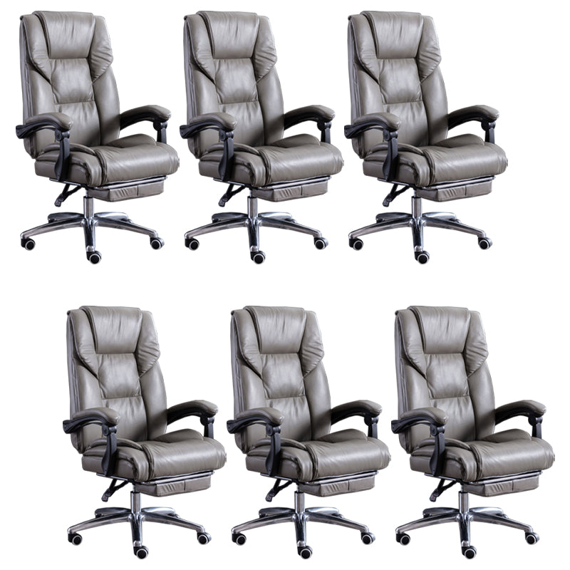 Silla de escritorio de brazos extraíbles modernos sin angustia de cuero ergonómico silla de oficina