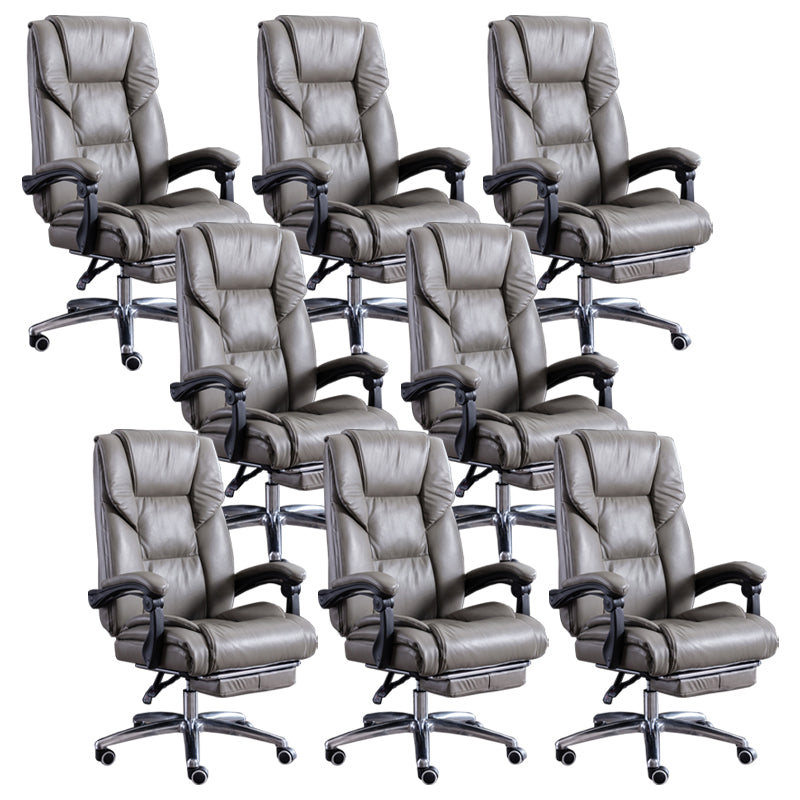 Silla de escritorio de brazos extraíbles modernos sin angustia de cuero ergonómico silla de oficina