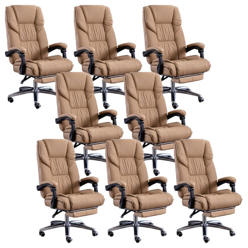 Silla de escritorio de brazos extraíbles modernos sin angustia de cuero ergonómico silla de oficina