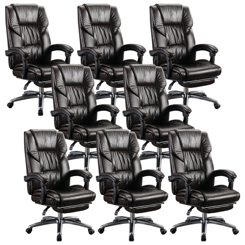 Silla de escritorio de brazos extraíbles modernos sin angustia de cuero ergonómico silla de oficina