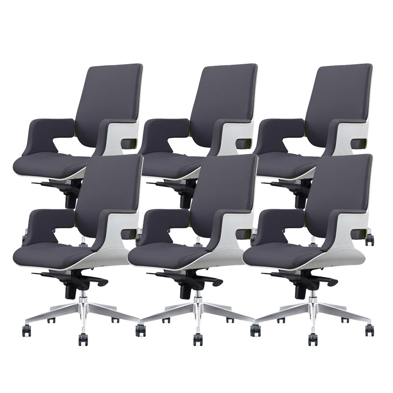 Chaise de bureau à toboggan sans bras moderne chaise de bureau de hauteur de siège réglable avec roues