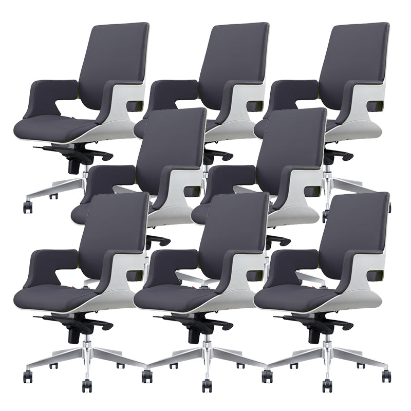 Chaise de bureau à toboggan sans bras moderne chaise de bureau de hauteur de siège réglable avec roues