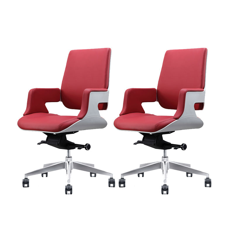 Chaise de bureau à toboggan sans bras moderne chaise de bureau de hauteur de siège réglable avec roues