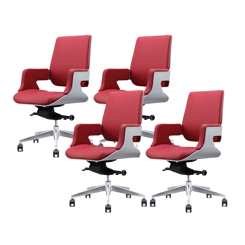 Chaise de bureau à toboggan sans bras moderne chaise de bureau de hauteur de siège réglable avec roues