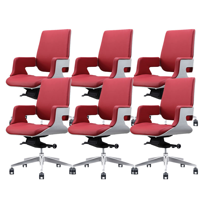 Chaise de bureau à toboggan sans bras moderne chaise de bureau de hauteur de siège réglable avec roues