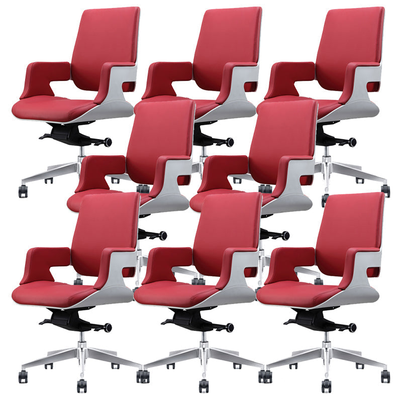 Chaise de bureau à toboggan sans bras moderne chaise de bureau de hauteur de siège réglable avec roues