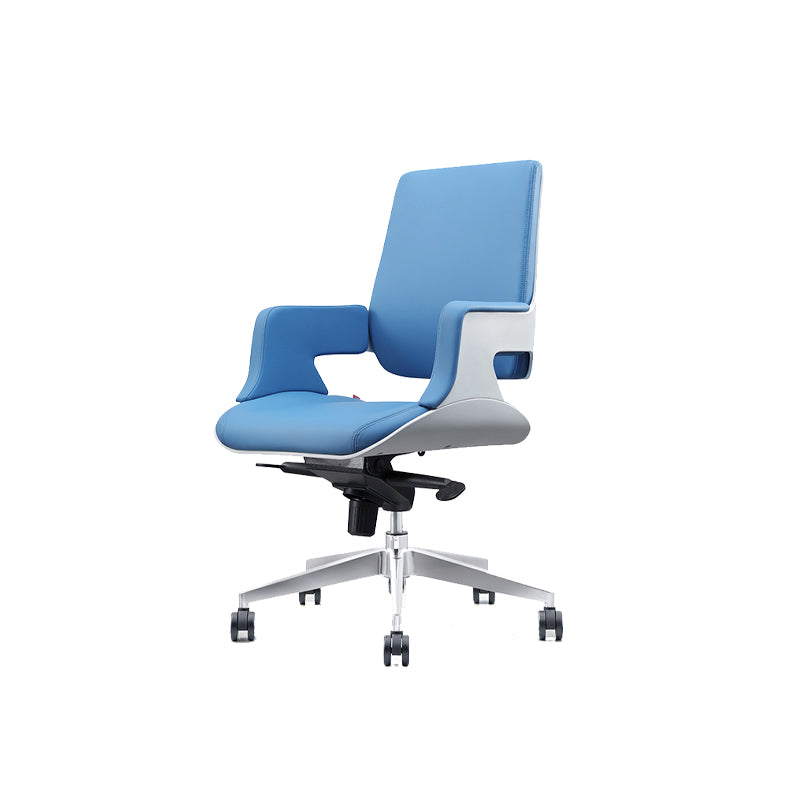 Chaise de bureau à toboggan sans bras moderne chaise de bureau de hauteur de siège réglable avec roues