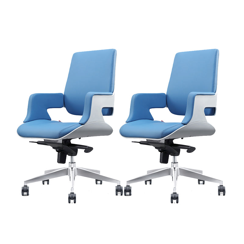 Chaise de bureau à toboggan sans bras moderne chaise de bureau de hauteur de siège réglable avec roues