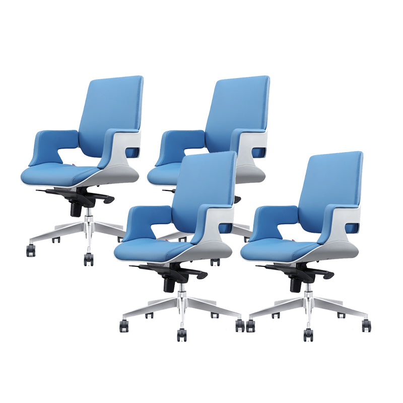 Chaise de bureau à toboggan sans bras moderne chaise de bureau de hauteur de siège réglable avec roues